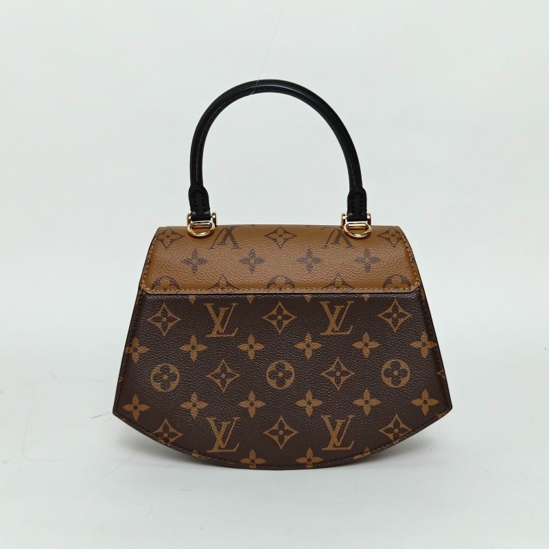 LOUIS VUITTON Tilsitt扇形扇子包拼色PVC金扣晶片老花肩背包-2