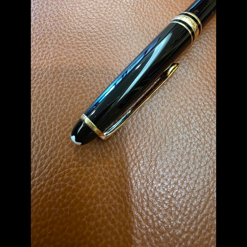 真品 MONTBLANC 萬寶龍 Meisterstück 大師傑作（大班）鍍黃金經典原子筆-1