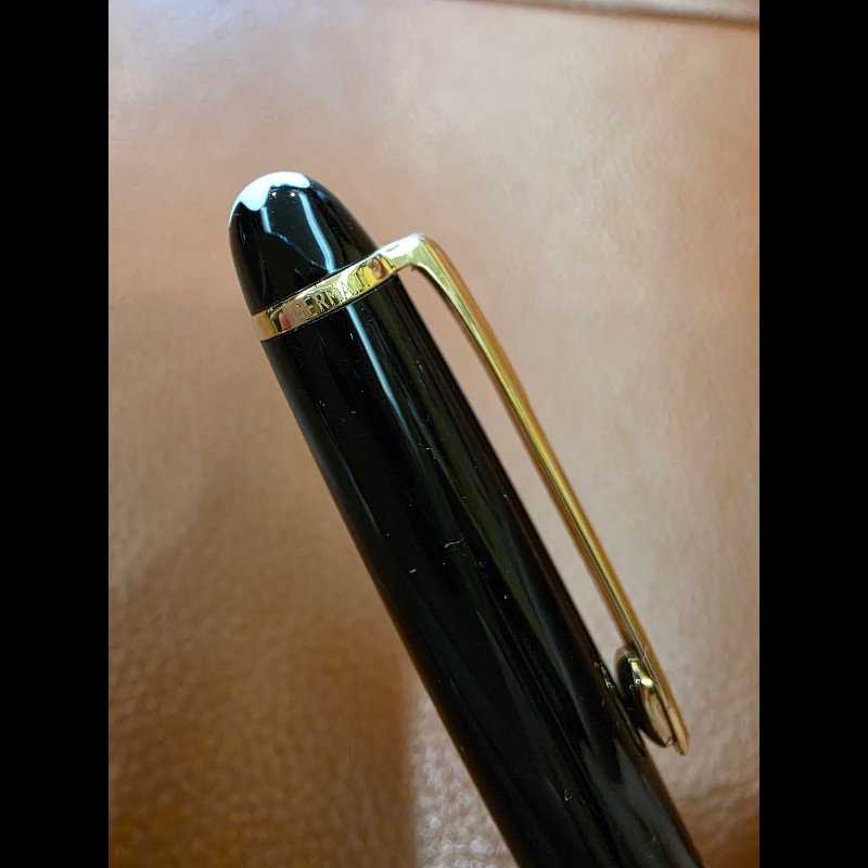 真品 MONTBLANC 萬寶龍 Meisterstück 大師傑作（大班）鍍黃金經典原子筆-2