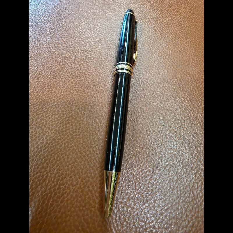 真品 MONTBLANC 萬寶龍 Meisterstück 大師傑作（大班）鍍黃金經典原子筆-5