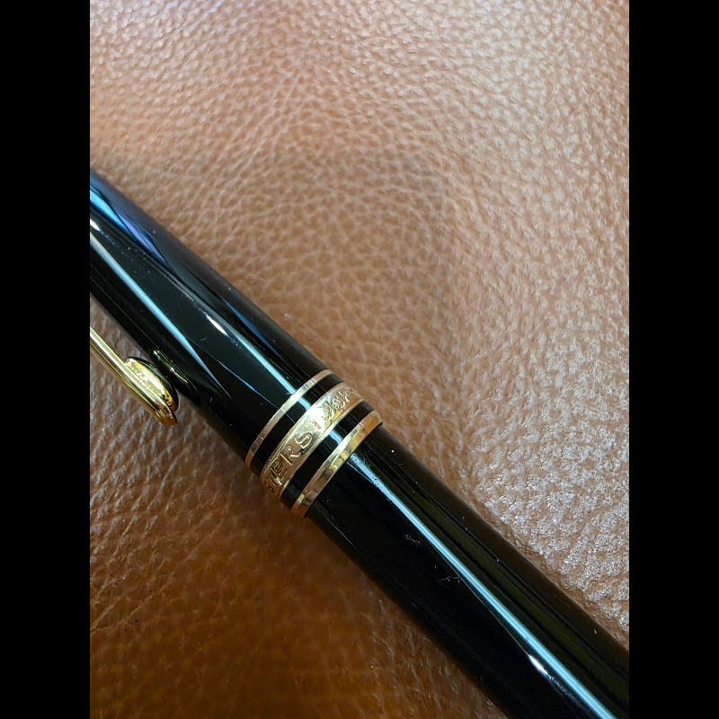 真品 MONTBLANC 萬寶龍 Meisterstück 大師傑作（大班）鍍黃金經典原子筆-9