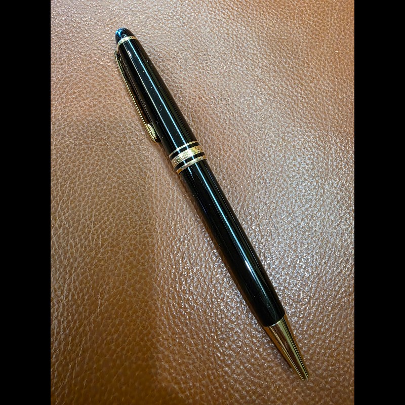 真品 MONTBLANC 萬寶龍 Meisterstück 大師傑作（大班）鍍黃金經典原子筆-12