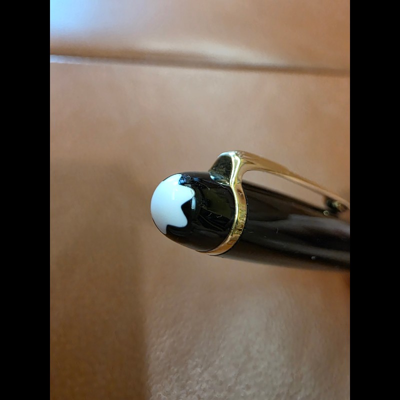 真品 MONTBLANC 萬寶龍 Meisterstück 大師傑作（大班）鍍黃金經典原子筆-14