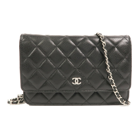 CHANEL 牛皮皮革WOC Wallet On Chain鏈帶肩背袋