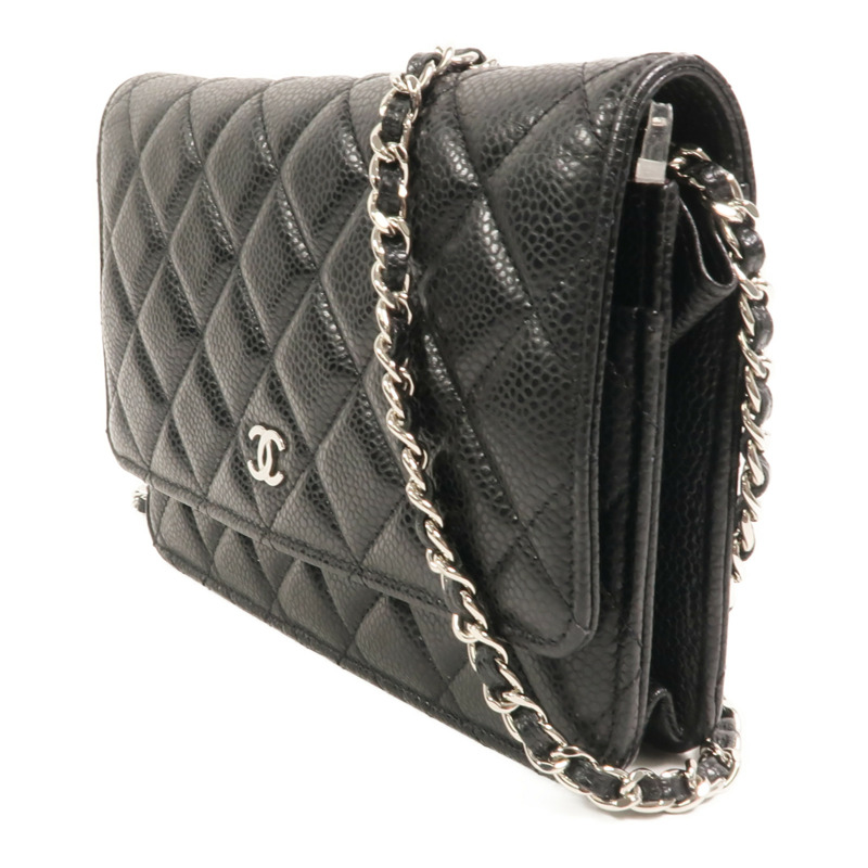 CHANEL 牛皮皮革WOC Wallet On Chain鏈帶肩背袋-2