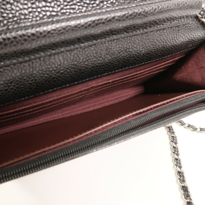 CHANEL 牛皮皮革WOC Wallet On Chain鏈帶肩背袋-4