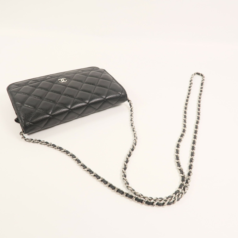 CHANEL 牛皮皮革WOC Wallet On Chain鏈帶肩背袋-8