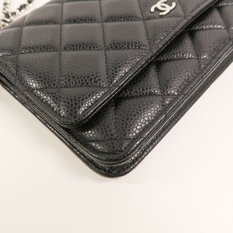 CHANEL 牛皮皮革WOC Wallet On Chain鏈帶肩背袋-12