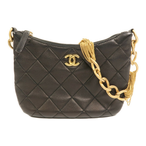 CHANEL 羊皮皮革Hobo鏈帶肩背袋
