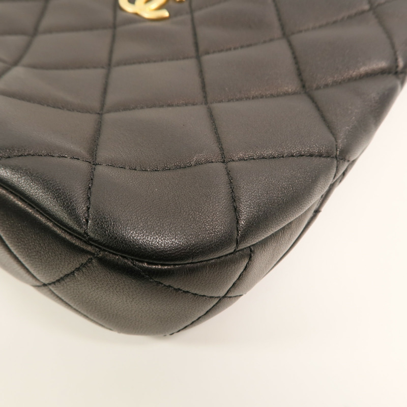 CHANEL 羊皮皮革Hobo鏈帶肩背袋-10