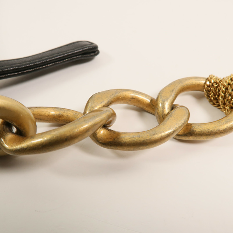 CHANEL 羊皮皮革Hobo鏈帶肩背袋-15