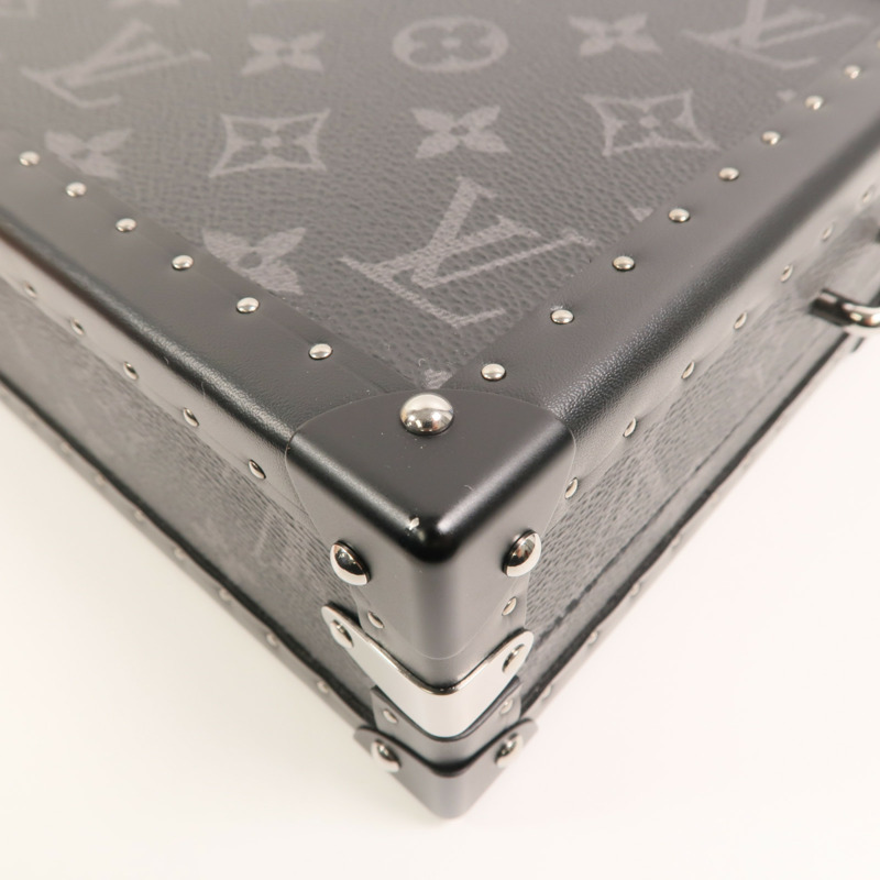 LOUIS VUITTON Monogram Eclipse Clutch Box肩背袋-9
