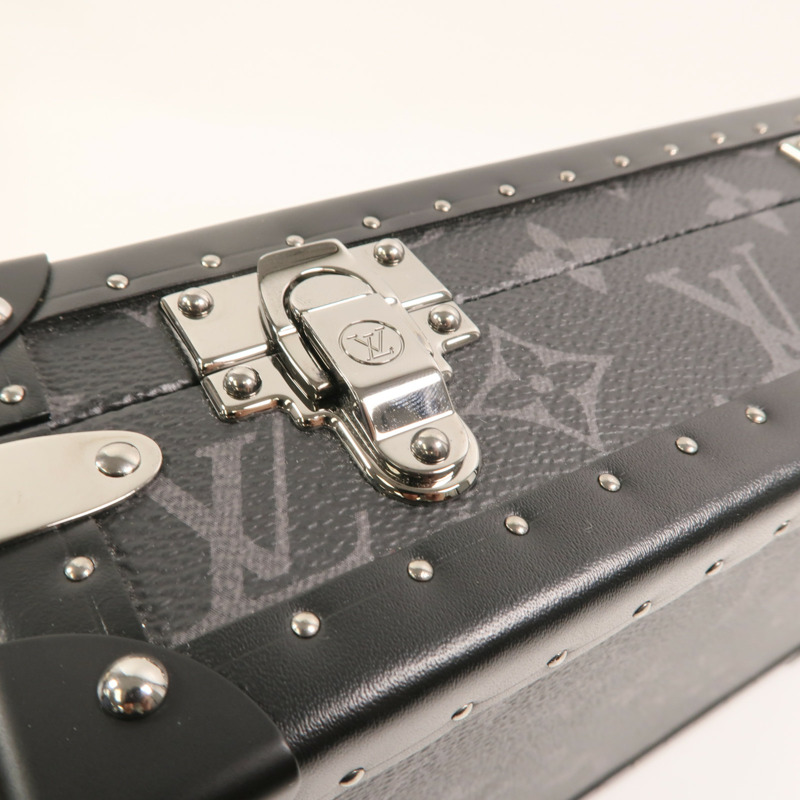 LOUIS VUITTON Monogram Eclipse Clutch Box肩背袋-13