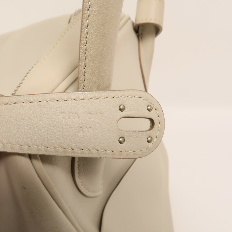 HERMES Swift皮革Lindy 34銀扣手挽肩背兩用袋Gris Perle-6