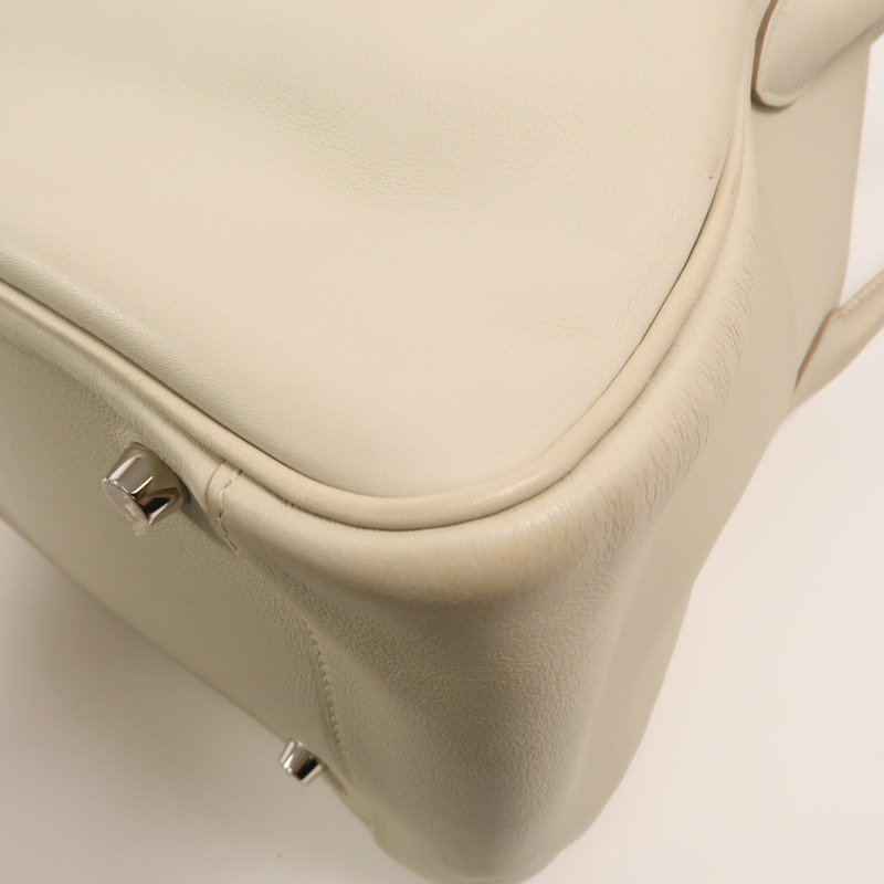 HERMES Swift皮革Lindy 34銀扣手挽肩背兩用袋Gris Perle-9
