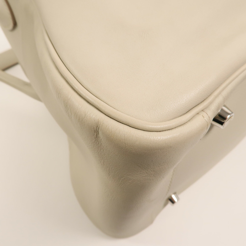 HERMES Swift皮革Lindy 34銀扣手挽肩背兩用袋Gris Perle-11
