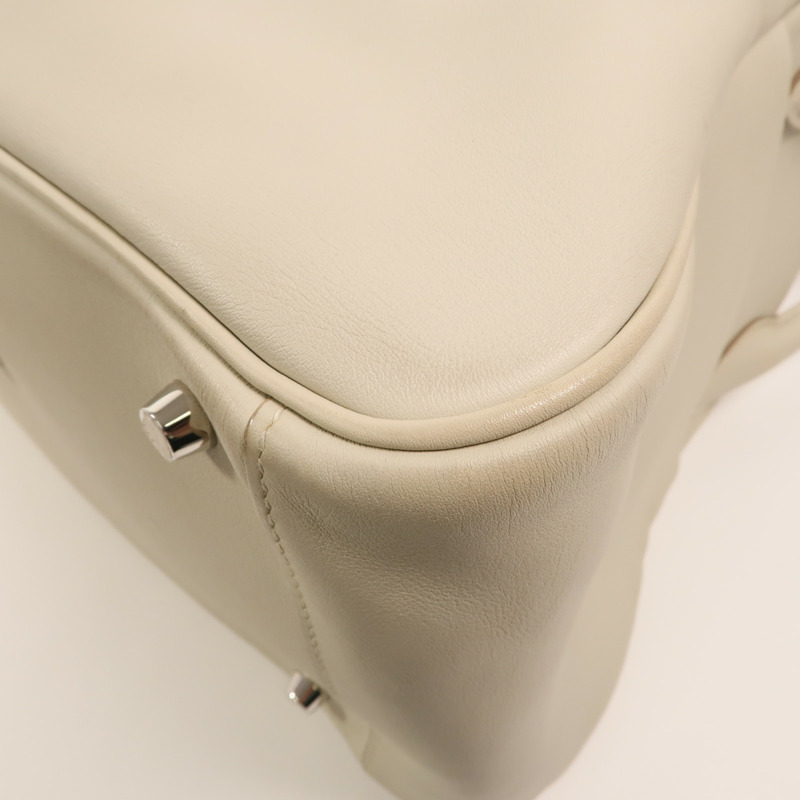 HERMES Swift皮革Lindy 34銀扣手挽肩背兩用袋Gris Perle-12