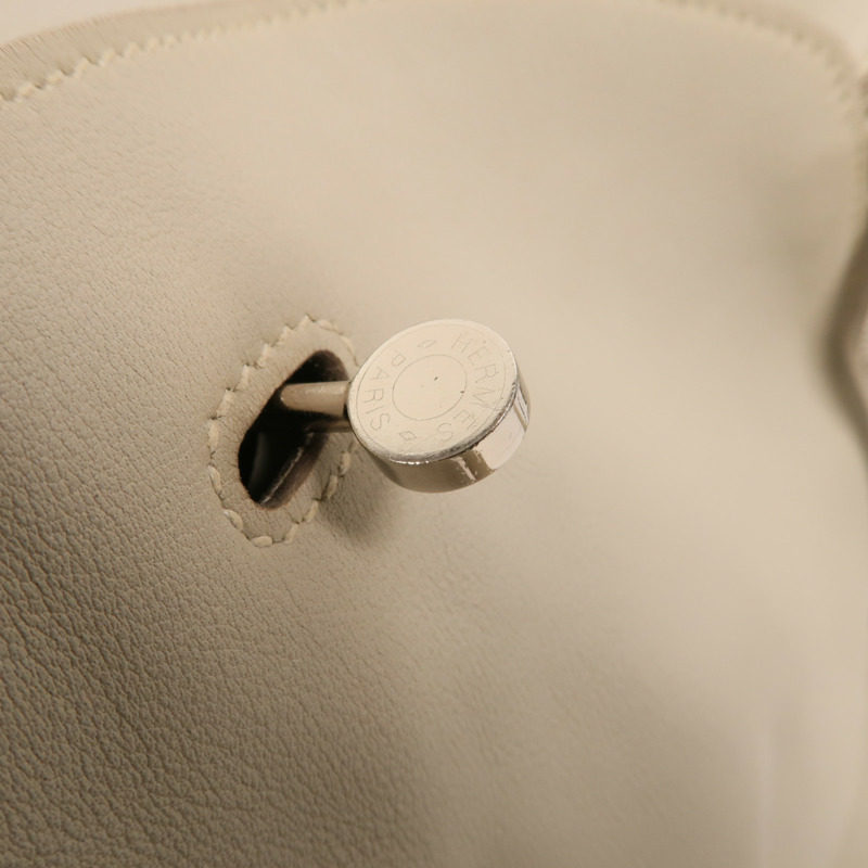 HERMES Swift皮革Lindy 34銀扣手挽肩背兩用袋Gris Perle-13