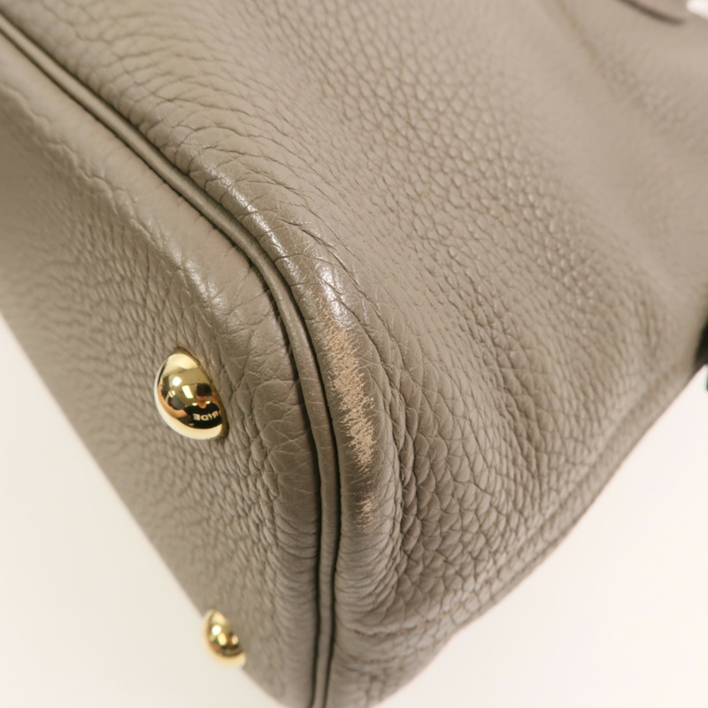 HERMES Togo皮革Bolide 31手挽袋Etain-12