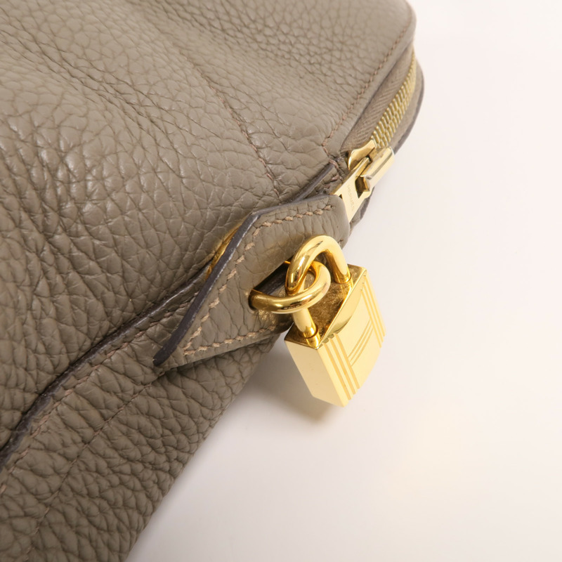 HERMES Togo皮革Bolide 31手挽袋Etain-16