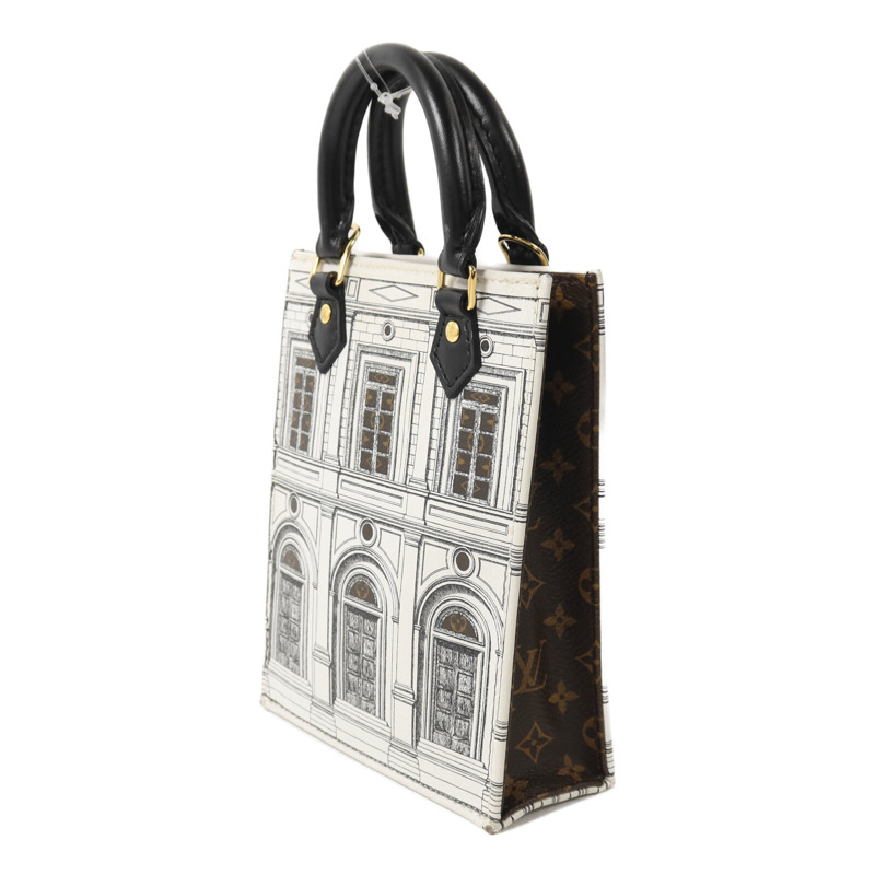 LOUIS VUITTON Monogram牛皮皮革Petite Sac Plat Fornasetti肩背袋-2