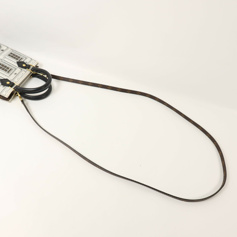 LOUIS VUITTON Monogram牛皮皮革Petite Sac Plat Fornasetti肩背袋-6