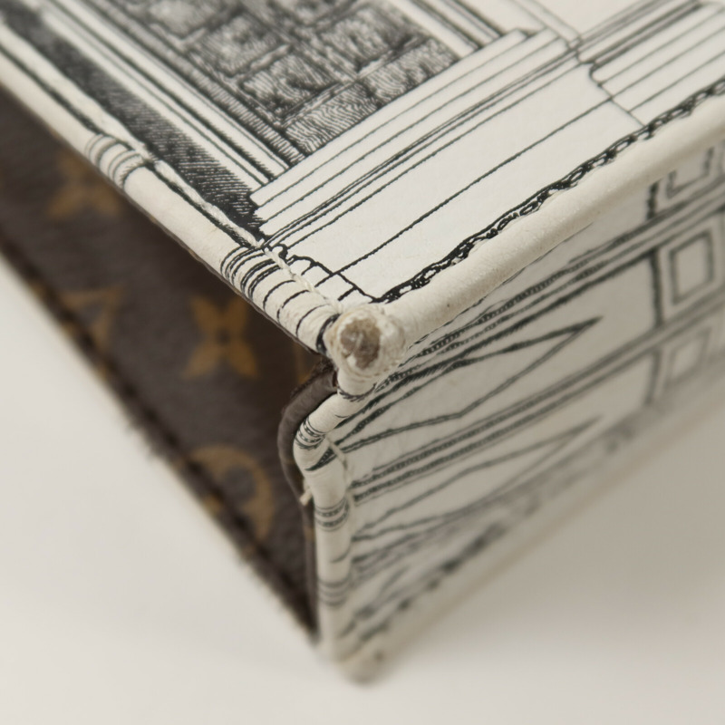 LOUIS VUITTON Monogram牛皮皮革Petite Sac Plat Fornasetti肩背袋-8