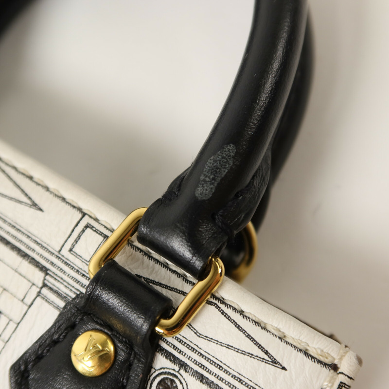 LOUIS VUITTON Monogram牛皮皮革Petite Sac Plat Fornasetti肩背袋-13