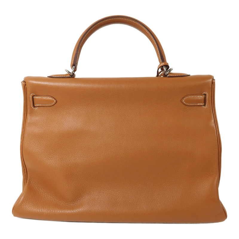 HERMES Evercolor皮革Kelly 35手挽肩背兩用袋Gold-1