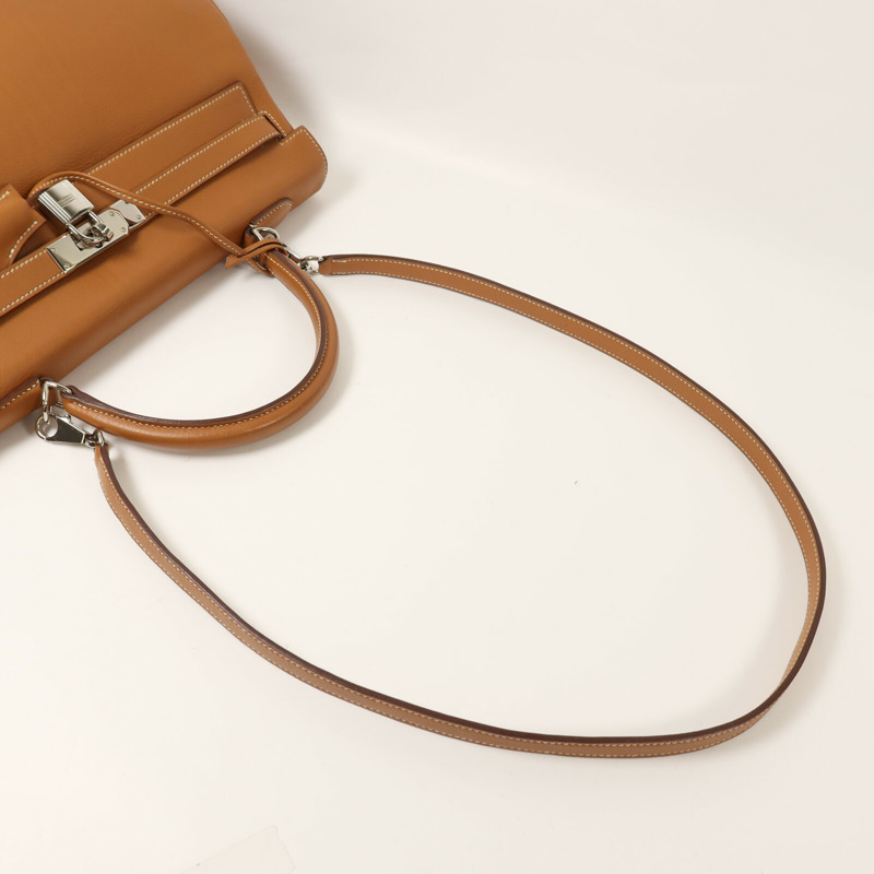 HERMES Evercolor皮革Kelly 35手挽肩背兩用袋Gold-7