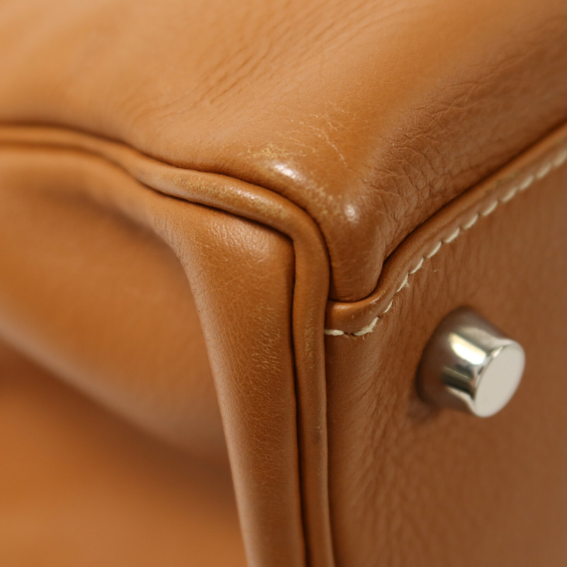 HERMES Evercolor皮革Kelly 35手挽肩背兩用袋Gold-11