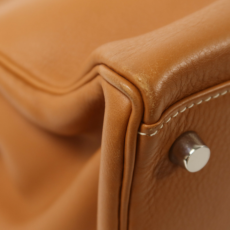 HERMES Evercolor皮革Kelly 35手挽肩背兩用袋Gold-13