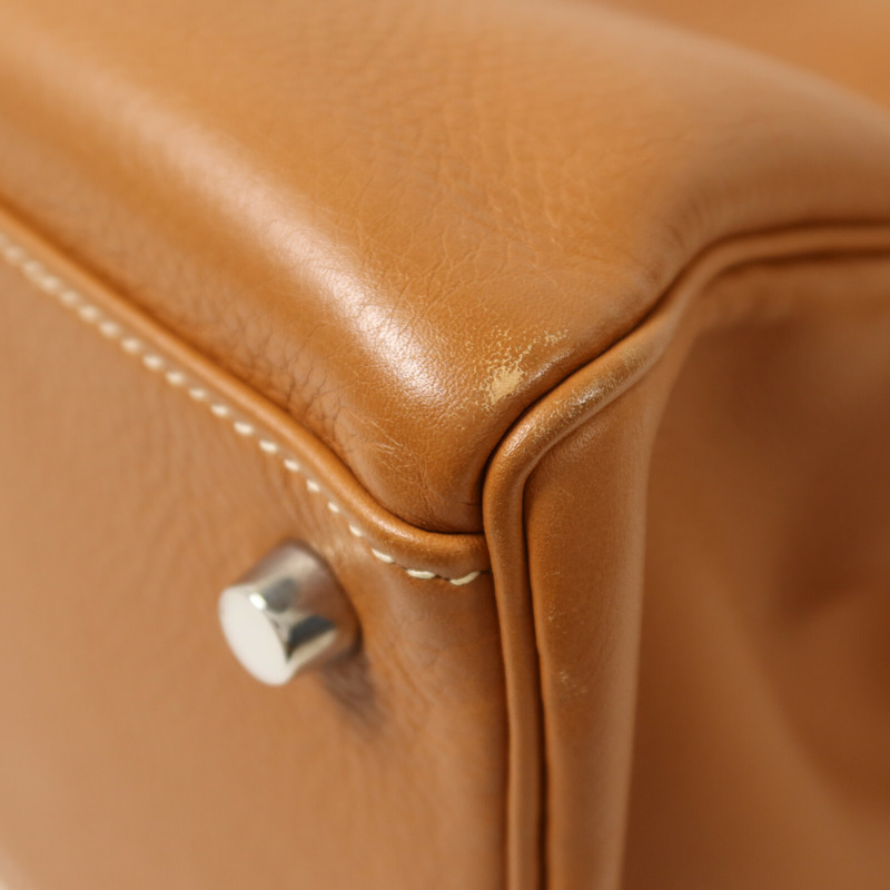 HERMES Evercolor皮革Kelly 35手挽肩背兩用袋Gold-14