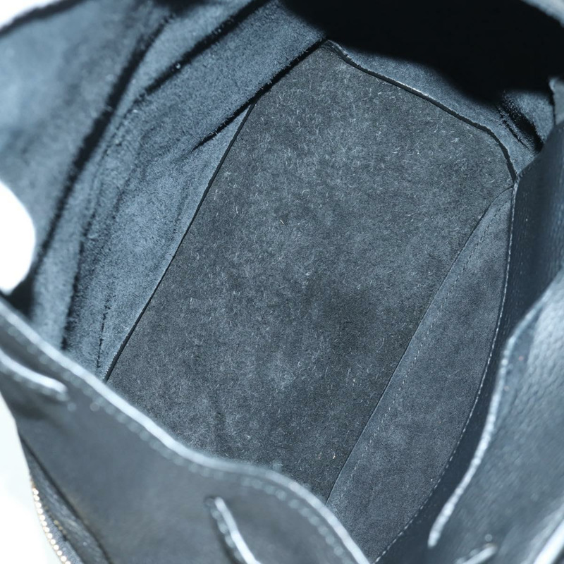 【日本直送】Salvatore Ferragamo Gancini 黑色金色皮革雙肩包 Auth AMZ437V-9