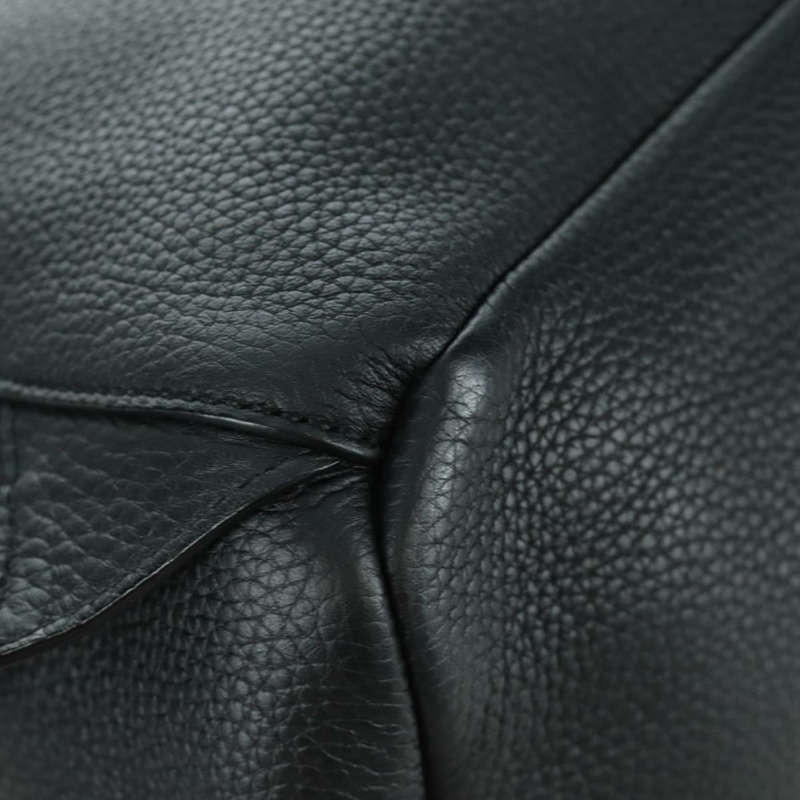 【日本直送】Salvatore Ferragamo Gancini 黑色金色皮革雙肩包 Auth AMZ437V-17