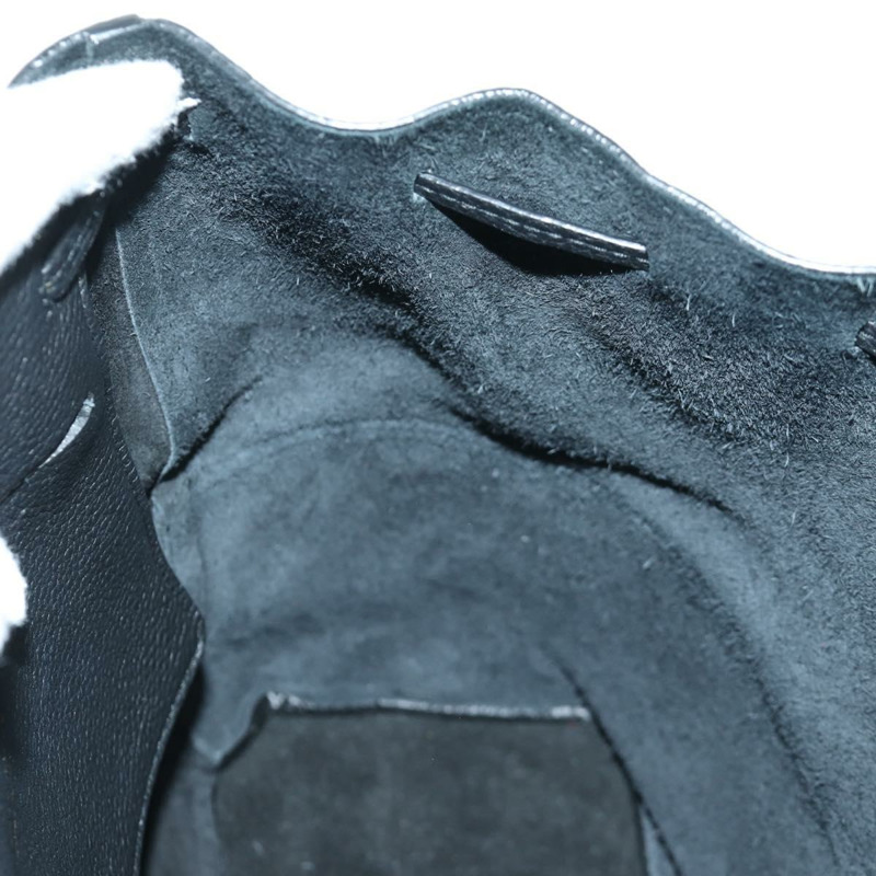 【日本直送】Salvatore Ferragamo Gancini 黑色金色皮革雙肩包 Auth AMZ437V-26