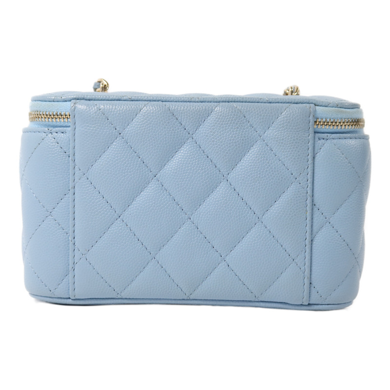CHANEL 牛皮皮革Vanity Case鏈帶肩背袋-1