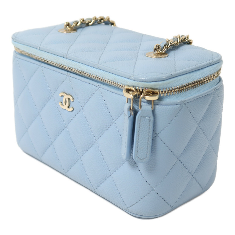 CHANEL 牛皮皮革Vanity Case鏈帶肩背袋-2
