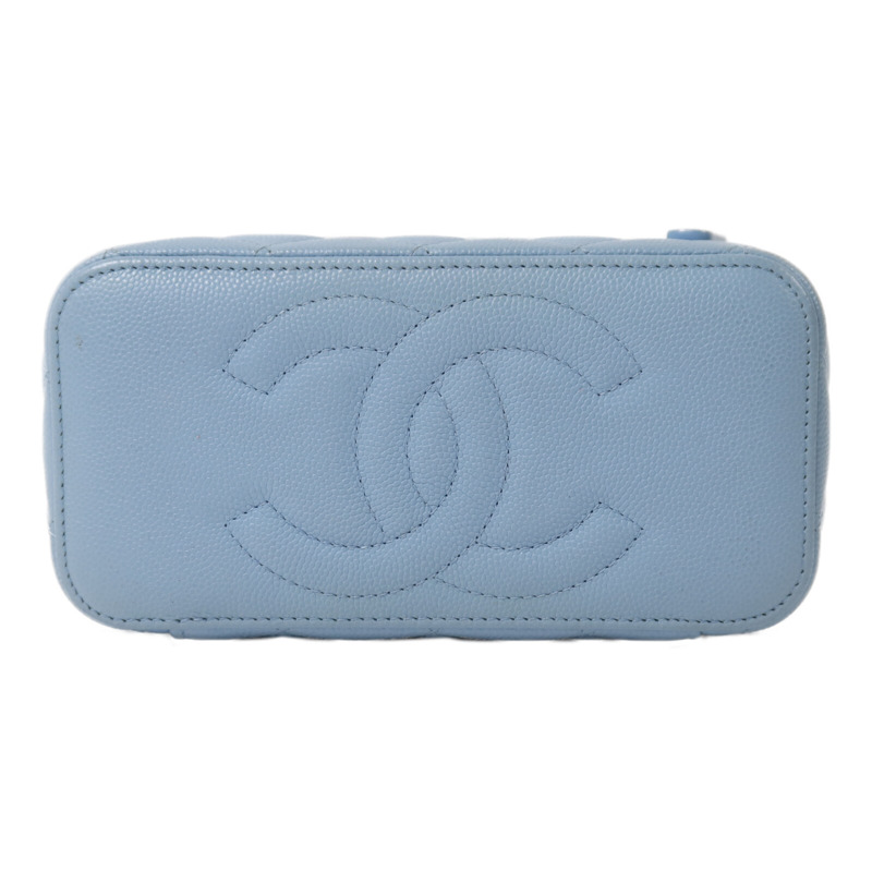 CHANEL 牛皮皮革Vanity Case鏈帶肩背袋-3