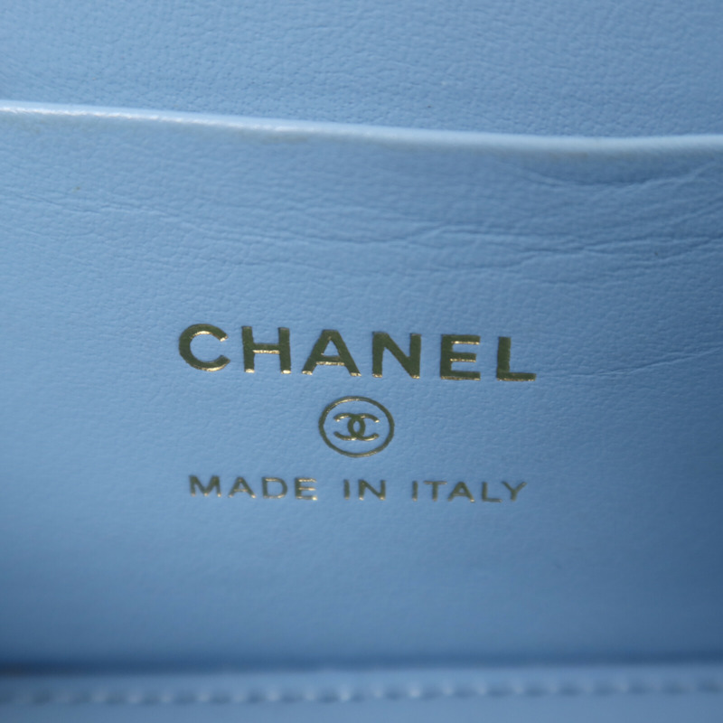 CHANEL 牛皮皮革Vanity Case鏈帶肩背袋-5