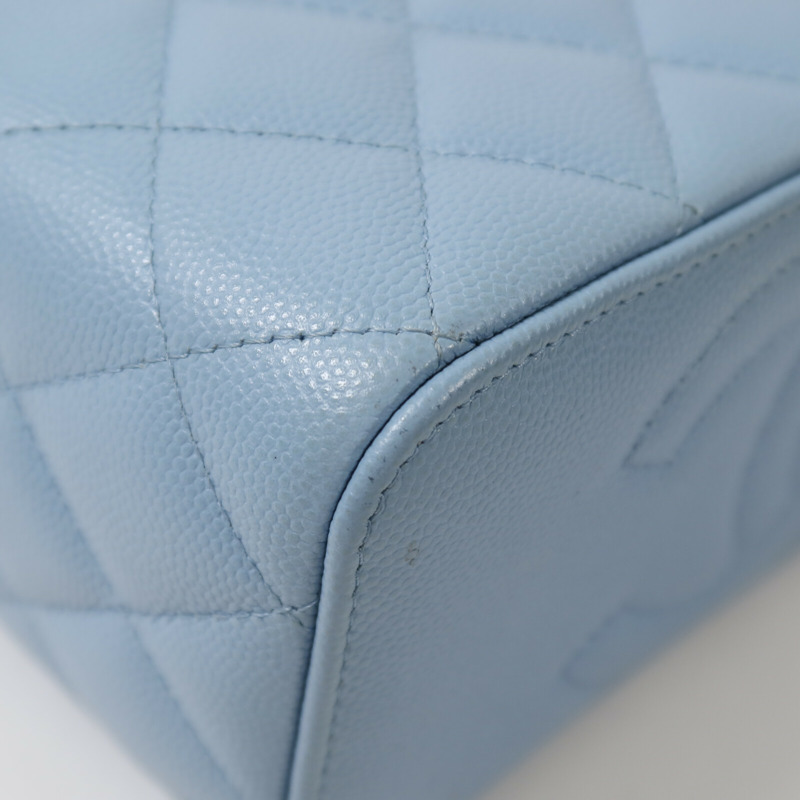 CHANEL 牛皮皮革Vanity Case鏈帶肩背袋-10