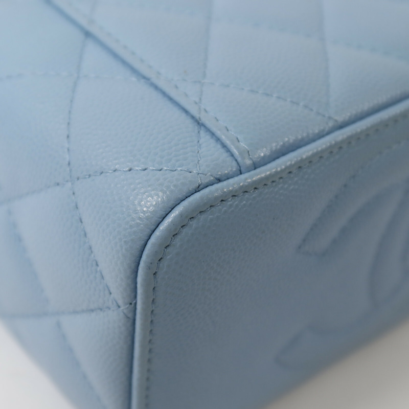 CHANEL 牛皮皮革Vanity Case鏈帶肩背袋-12