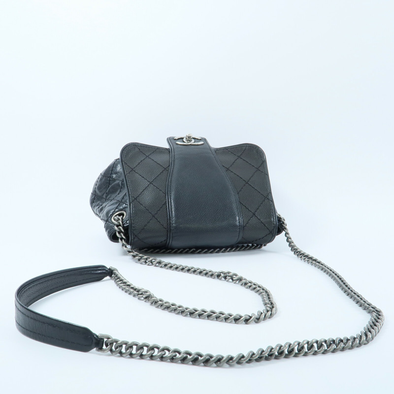 CHANEL 牛皮皮革Shoulder Bag鏈帶肩背袋-9