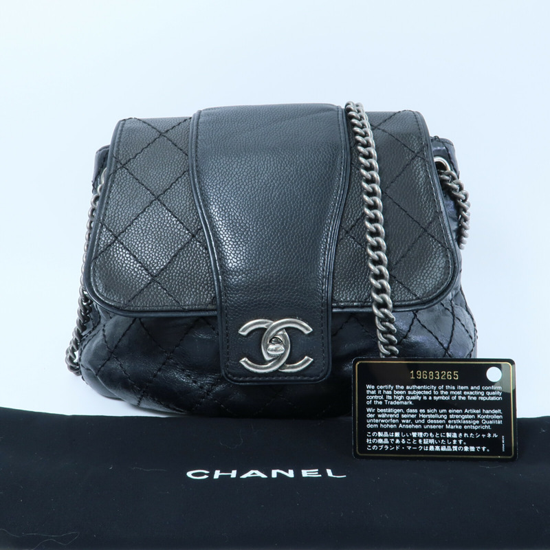 CHANEL 牛皮皮革Shoulder Bag鏈帶肩背袋-11