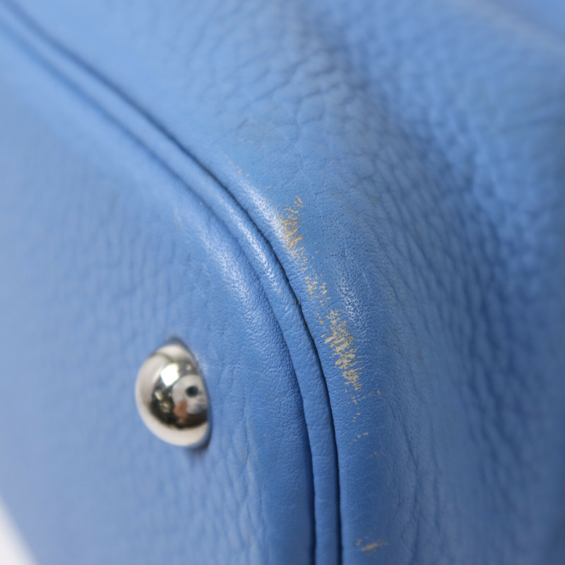 HERMES Clemence皮革Bolide 31手挽肩背兩用袋Bleu Paradise-11