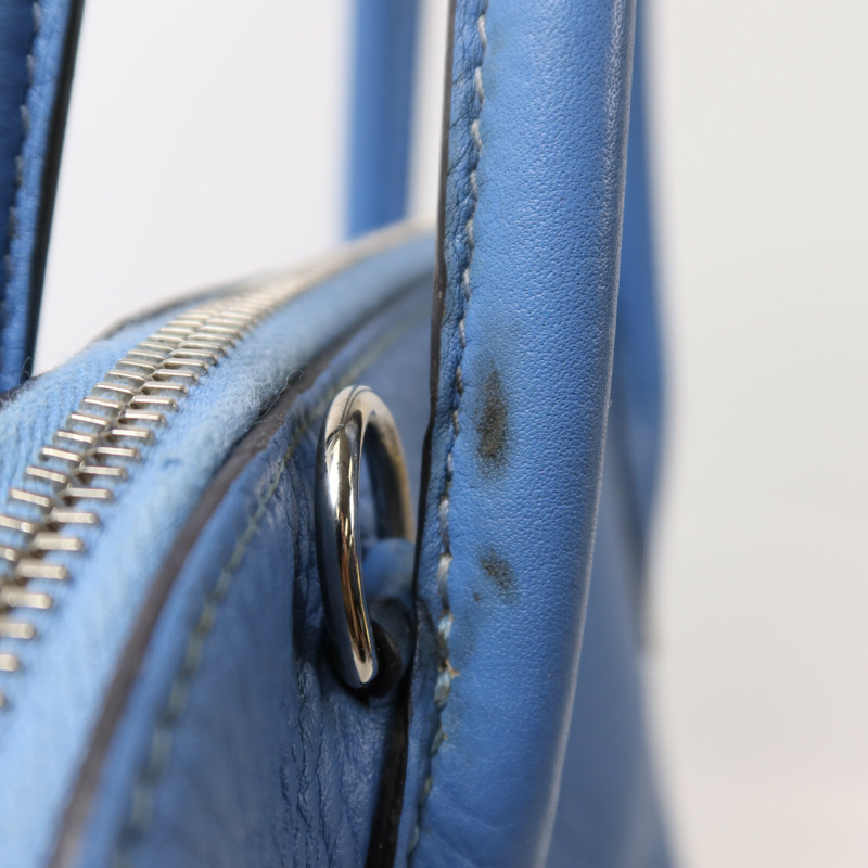HERMES Clemence皮革Bolide 31手挽肩背兩用袋Bleu Paradise-14