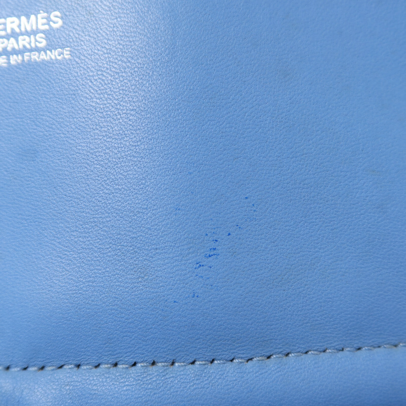 HERMES Clemence皮革Bolide 31手挽肩背兩用袋Bleu Paradise-15