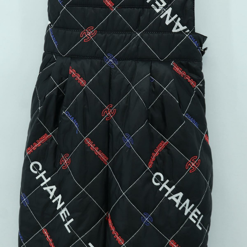 【日本直送】香奈兒黑色聚酯纖維連身褲，CC標誌，AMZ550SM-3