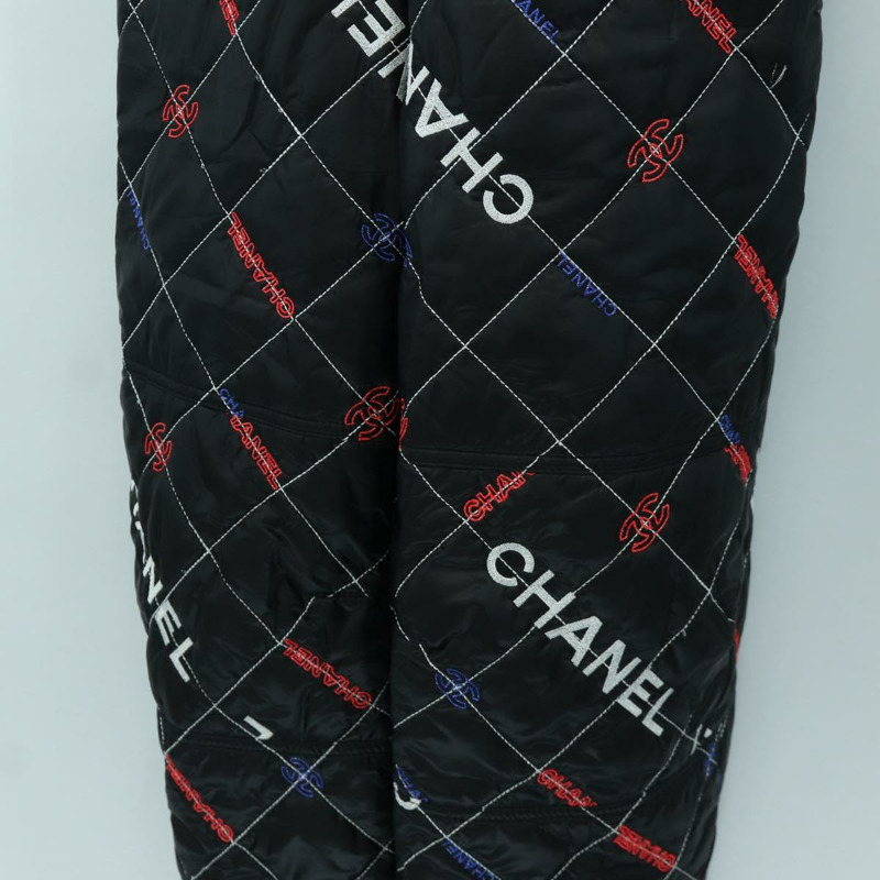 【日本直送】香奈兒黑色聚酯纖維連身褲，CC標誌，AMZ550SM-4