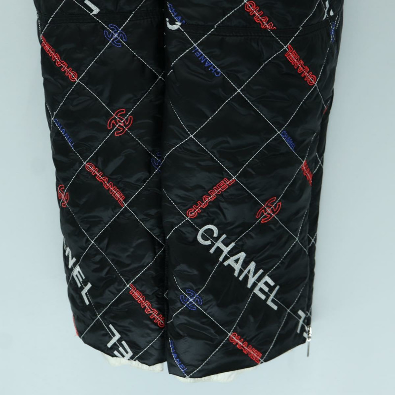 【日本直送】香奈兒黑色聚酯纖維連身褲，CC標誌，AMZ550SM-5